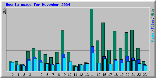 Hourly usage for November 2024