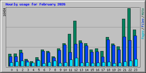 Hourly usage for February 2026