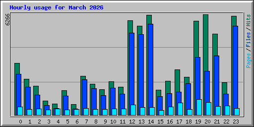 Hourly usage for March 2026